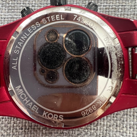 Michael Kors Watch Red Stainless Steel - Picture 13 of 14